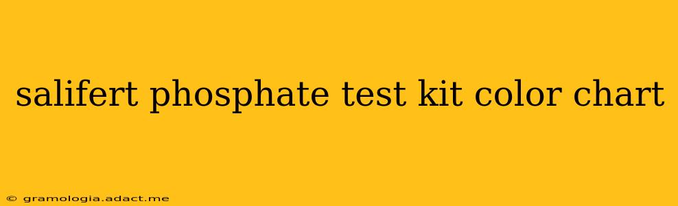 salifert phosphate test kit color chart