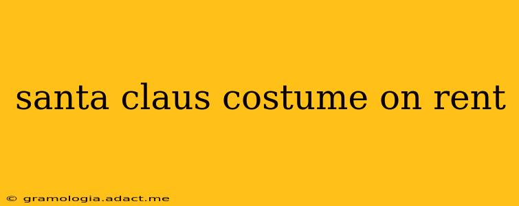 santa claus costume on rent