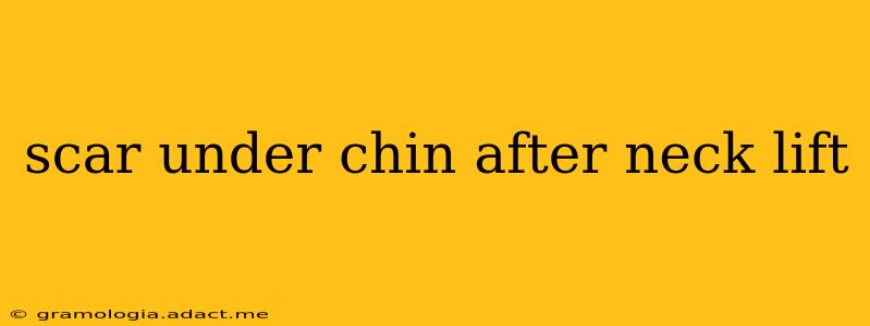 scar under chin after neck lift