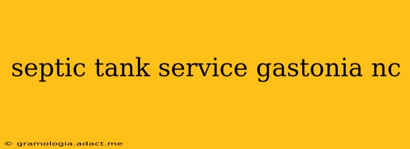 septic tank service gastonia nc
