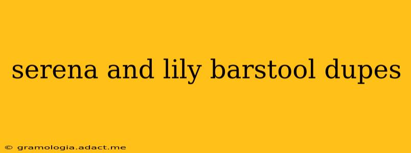 serena and lily barstool dupes