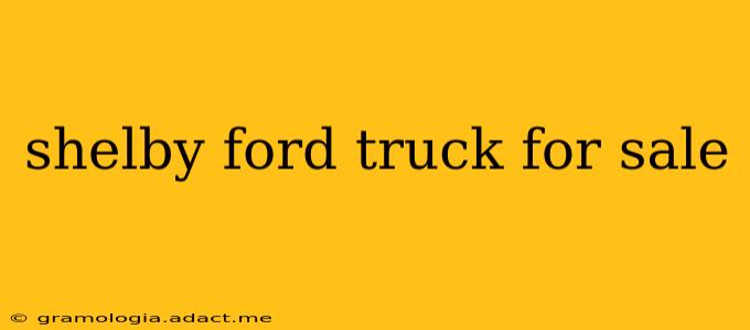 shelby ford truck for sale