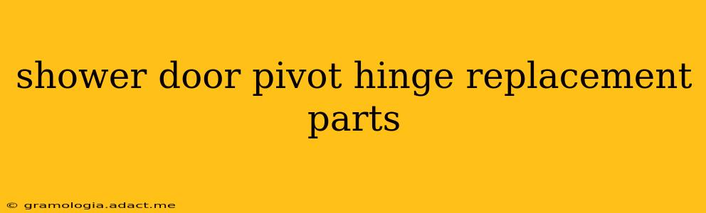 shower door pivot hinge replacement parts