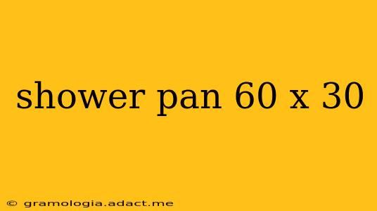 shower pan 60 x 30