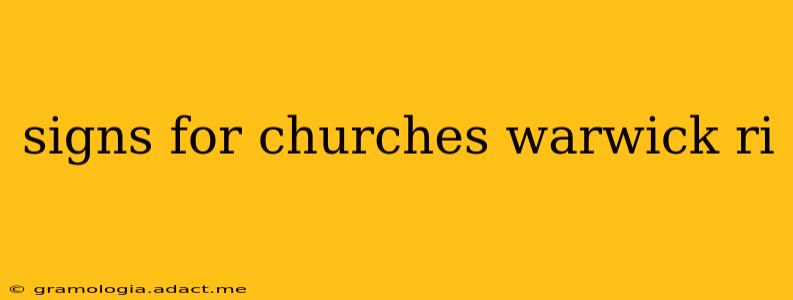 signs for churches warwick ri