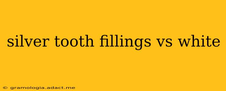 silver tooth fillings vs white