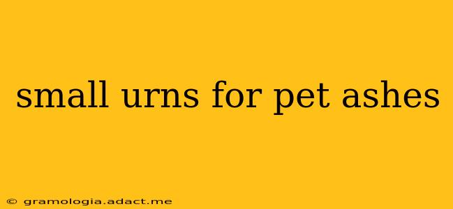 small urns for pet ashes