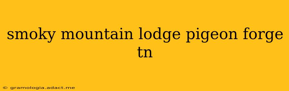 smoky mountain lodge pigeon forge tn