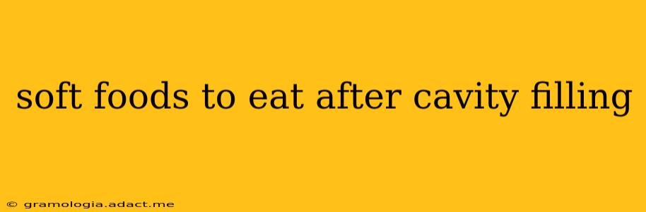 soft foods to eat after cavity filling
