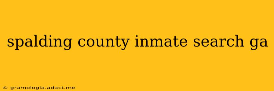 spalding county inmate search ga