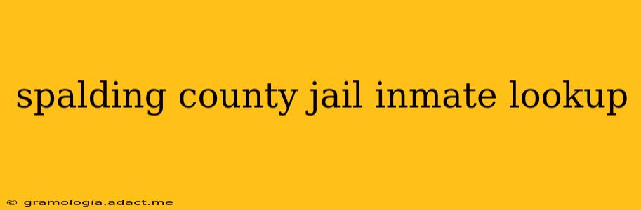spalding county jail inmate lookup