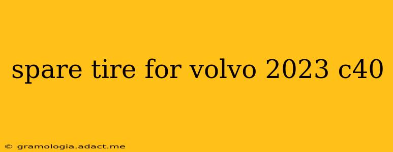 spare tire for volvo 2023 c40