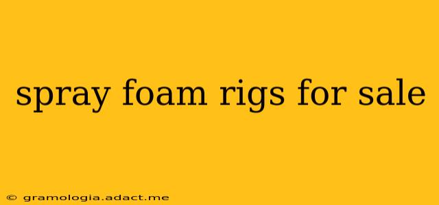 spray foam rigs for sale