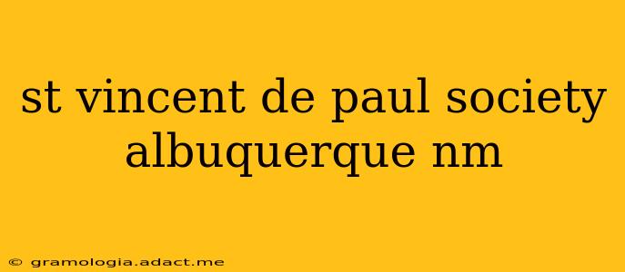 st vincent de paul society albuquerque nm