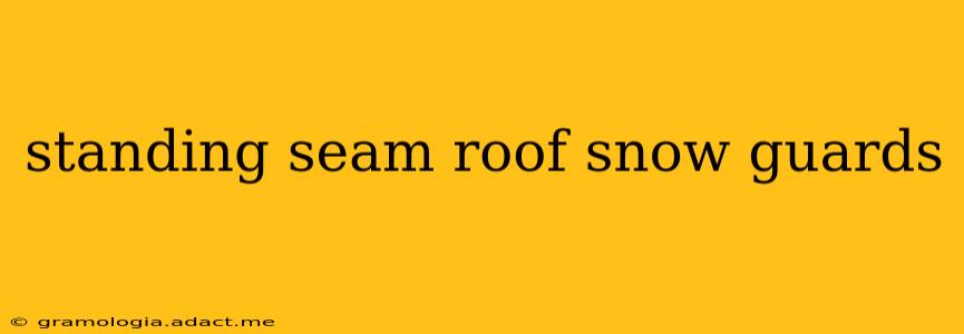 standing seam roof snow guards