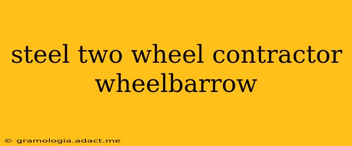 steel two wheel contractor wheelbarrow