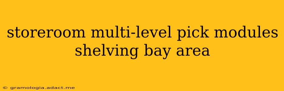 storeroom multi-level pick modules shelving bay area