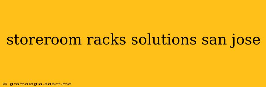 storeroom racks solutions san jose