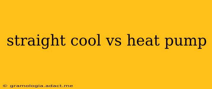 straight cool vs heat pump