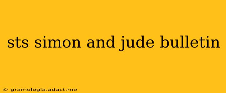 sts simon and jude bulletin