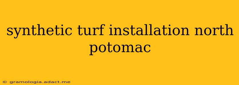 synthetic turf installation north potomac
