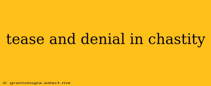 tease and denial in chastity