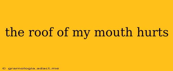 the roof of my mouth hurts