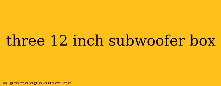 three 12 inch subwoofer box