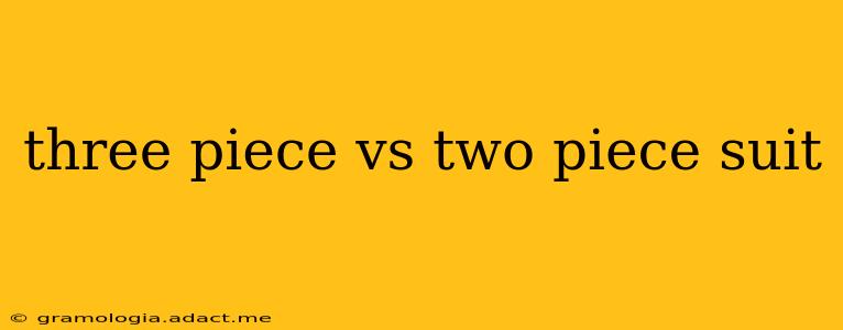 three piece vs two piece suit