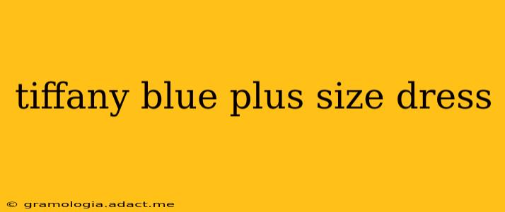tiffany blue plus size dress