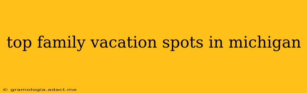 top family vacation spots in michigan