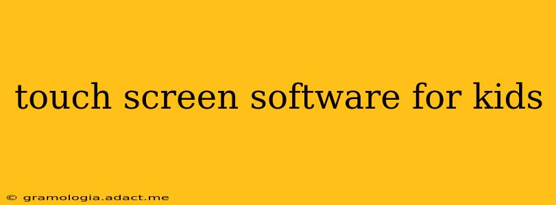 touch screen software for kids