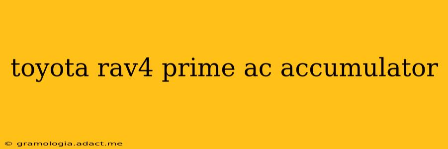 toyota rav4 prime ac accumulator