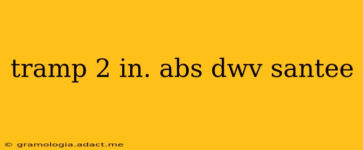 tramp 2 in. abs dwv santee