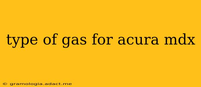 type of gas for acura mdx