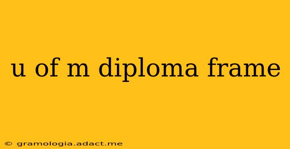u of m diploma frame