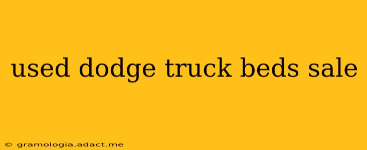 used dodge truck beds sale