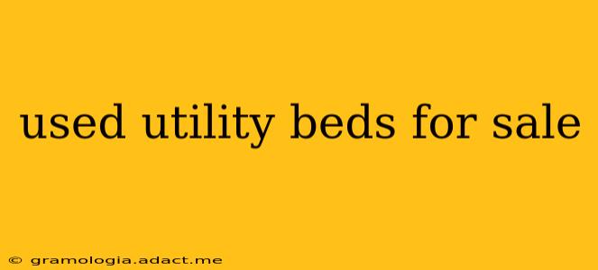 used utility beds for sale