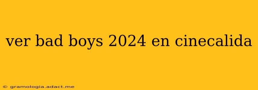 ver bad boys 2024 en cinecalida