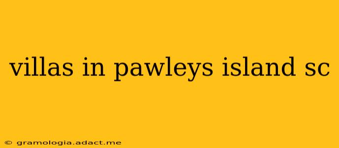 villas in pawleys island sc