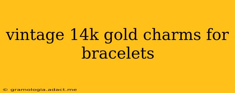 vintage 14k gold charms for bracelets