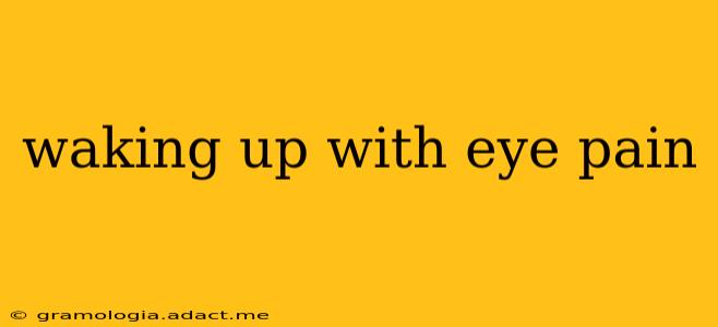 waking up with eye pain