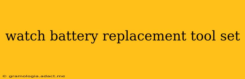 watch battery replacement tool set