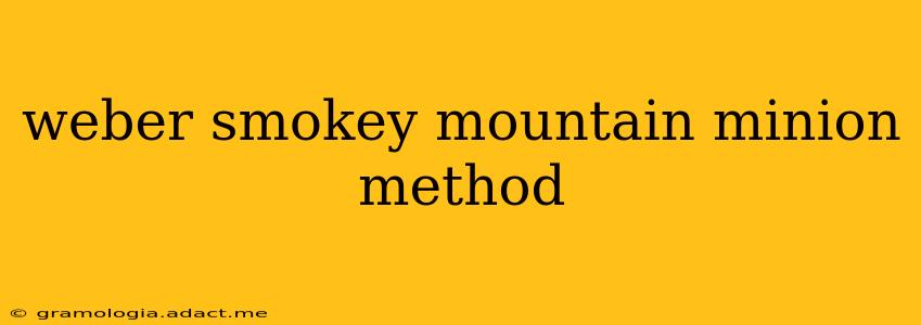 weber smokey mountain minion method