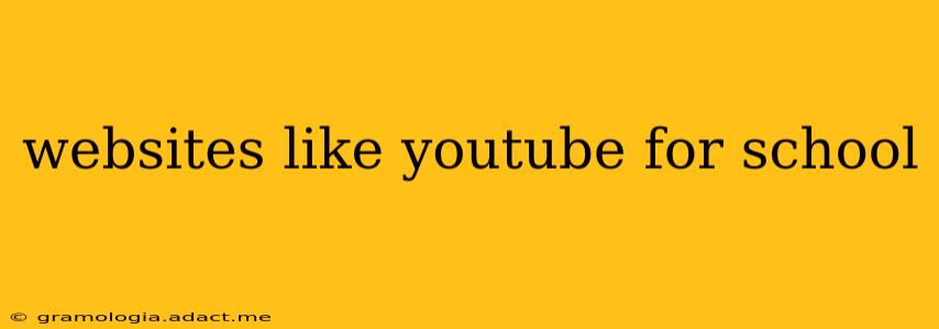 websites like youtube for school