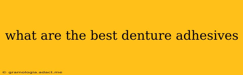 what are the best denture adhesives