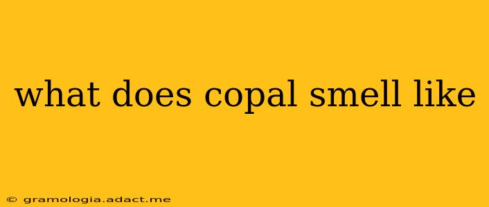 what does copal smell like