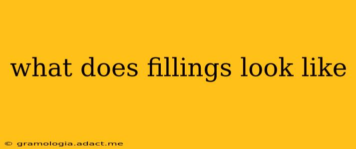 what does fillings look like