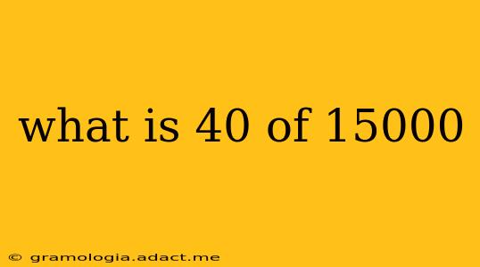 what is 40 of 15000