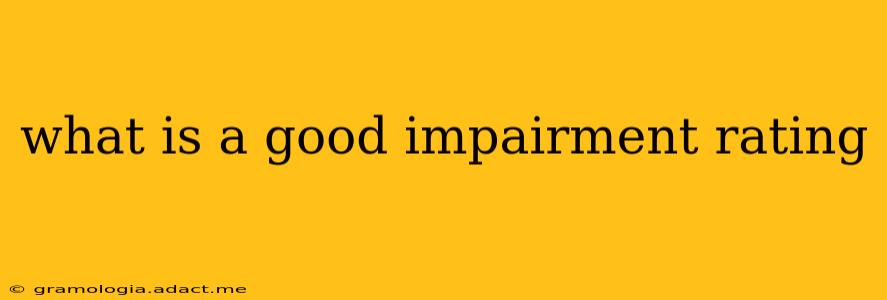 what is a good impairment rating